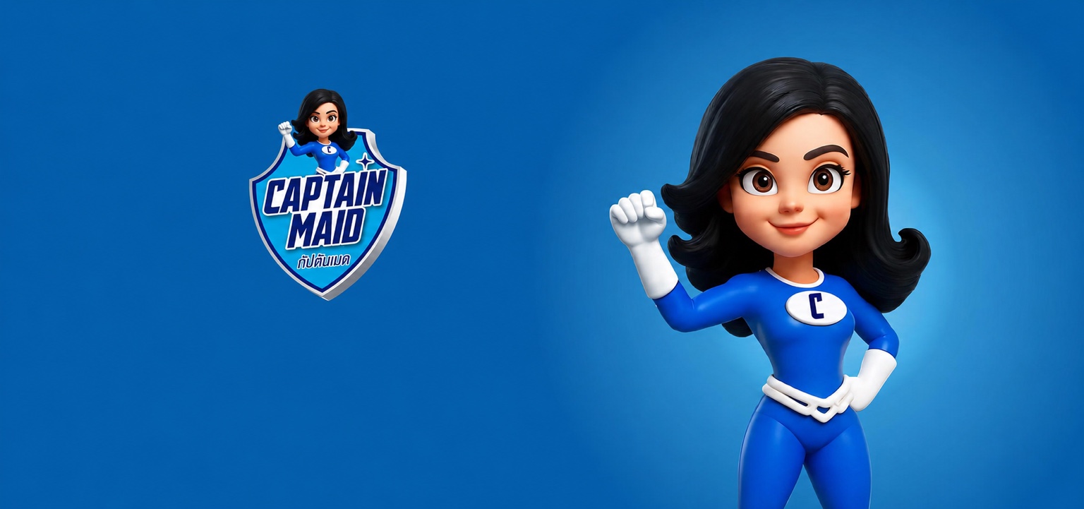 Captain Maid home cleaning hero